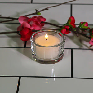 Richland Clear Cup Tealight Candles White Unscented Set of 500