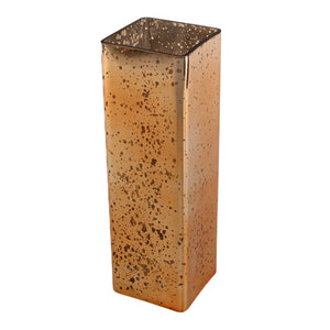 Richland Mercury Rose Gold Square Vase 3"x3"x10"