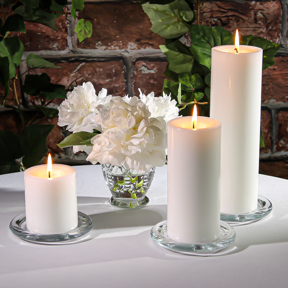 eastland pillar candle holder glass set of 12