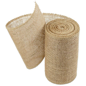 Wide Jute Ribbon 6" x 10 yards Natural
