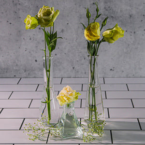 Richland Clear Round Teardrop Bud Vase 7"