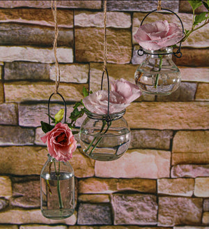 Richland Bubble Hanging Glass Vase Set of 12
