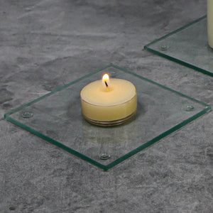 Richland Clear Cup Tealight Candles Ivory Vanilla Scented Set of 500