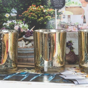 richland votive holder grande gold mercury set of 12