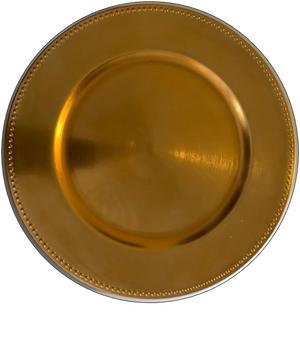 Richland Beaded Charger Plate 13" Gold Set of 12