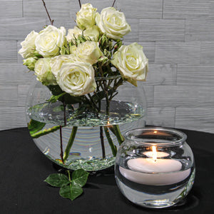 Richland Bubble Ball Vase with Rim 4" 