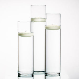 eastland tall cylinder vases with richland floating candles set of 18