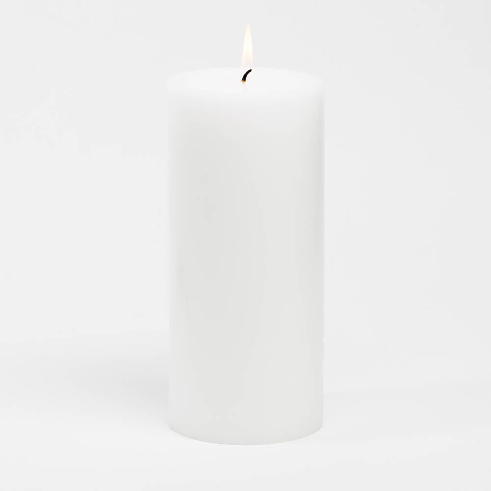 richland 4 x 9 white pillar candles set of 4