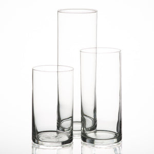 Eastland Cylinder Pillar Candle Holders 6" , 7.5" & 10.5" Set of 36