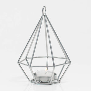 Richland Geometric Tealight Candle Holders - Silver Set of 12