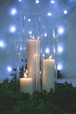 Richland Pillar Candles & Sloan Cylinder Vases Set of 3