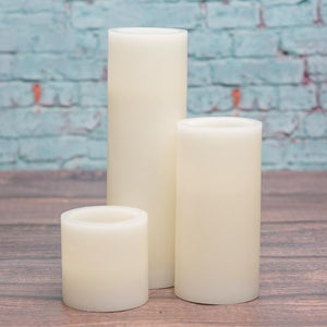 richland flameless led pillar candles 3 x3 ivory set of 6