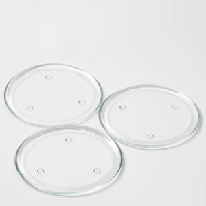 richland round glass pillar plate 8 set of 8