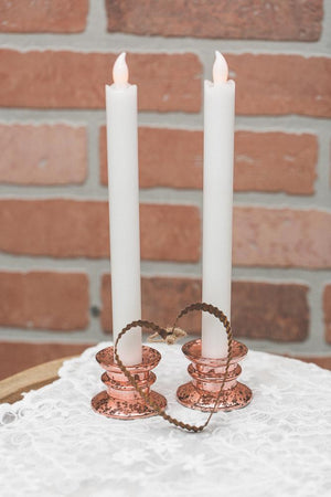 Richland Athena Taper Candle Holder Rose Gold Set of 12