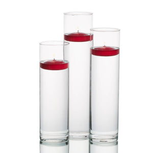 eastland tall cylinder vases with richland floating candles set of 18