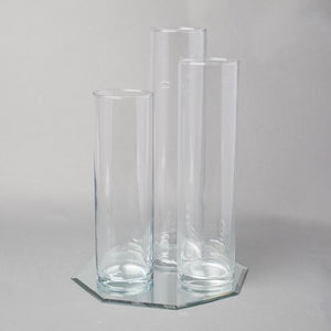 eastland 12 mirror and tall cylinder vase centerpiece set of 3