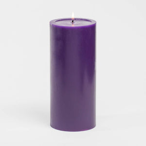 richland 4 x 9 purple pillar candles set of 6