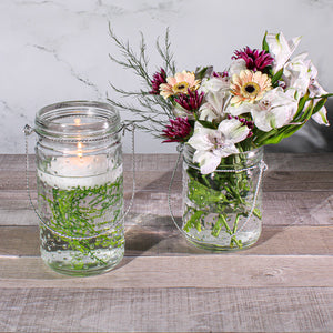 Eastland 7.5" Hanging Dotted Glass Jar with Handle 