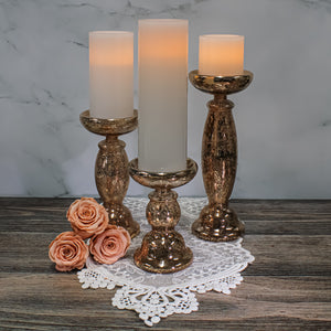 Richland Flameless LED Pillar Candles 3"x3", 3"x6" & 3"x9" White Set of 3