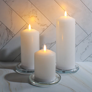 Eastland Glass Pillar Plate Round 4” Set of 12