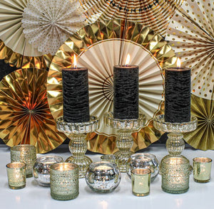 Richland Mercury Candle Holder Pearly Metallic Gold Large Set of 6