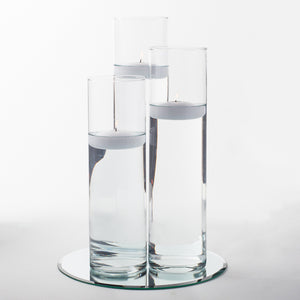 eastland 12 mirror and tall cylinder vase centerpiece with candles set of 3