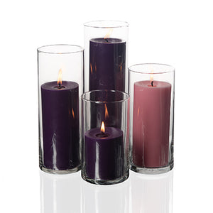 Richland Pillar Candles & Eastland Cylinder Holders Set of 4