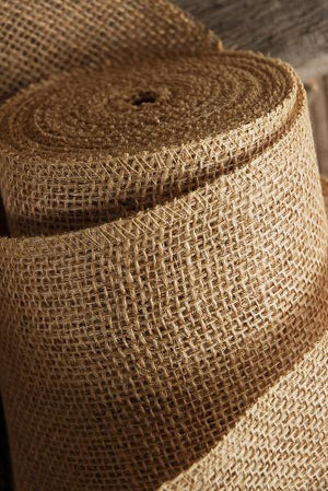 Burlap Ribbon Natural 6" x 10 yards