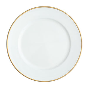 Richland 13" White with Gold Rim Charger Plate Set of 48