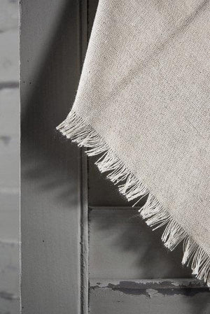 12 Linen Napkins with Fringe Edge 20in