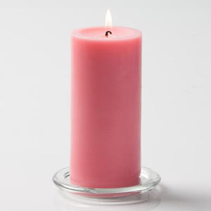 Richland Pillar Candles 3"x6" Pink Set of 24