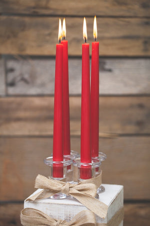 Richland Simple Glass Taper Candle Holder Set of 6