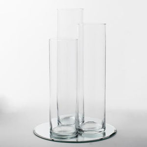 eastland 12 mirror and tall cylinder vase centerpiece set of 36
