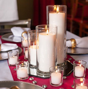 Eastland Cylinder Pillar Candle Holders 6" , 7.5" & 10.5" Set of 36