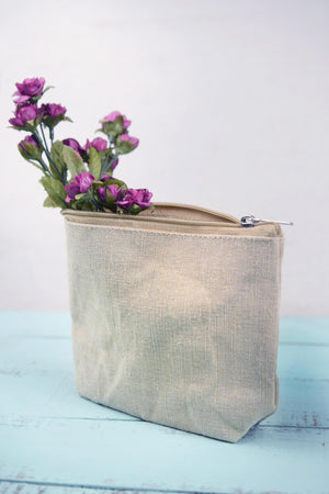 zippered 7 x 5 burlap bag set of 6