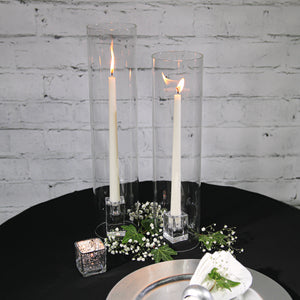 Richland Square Glass Taper Candle Holder 3" Set of 6